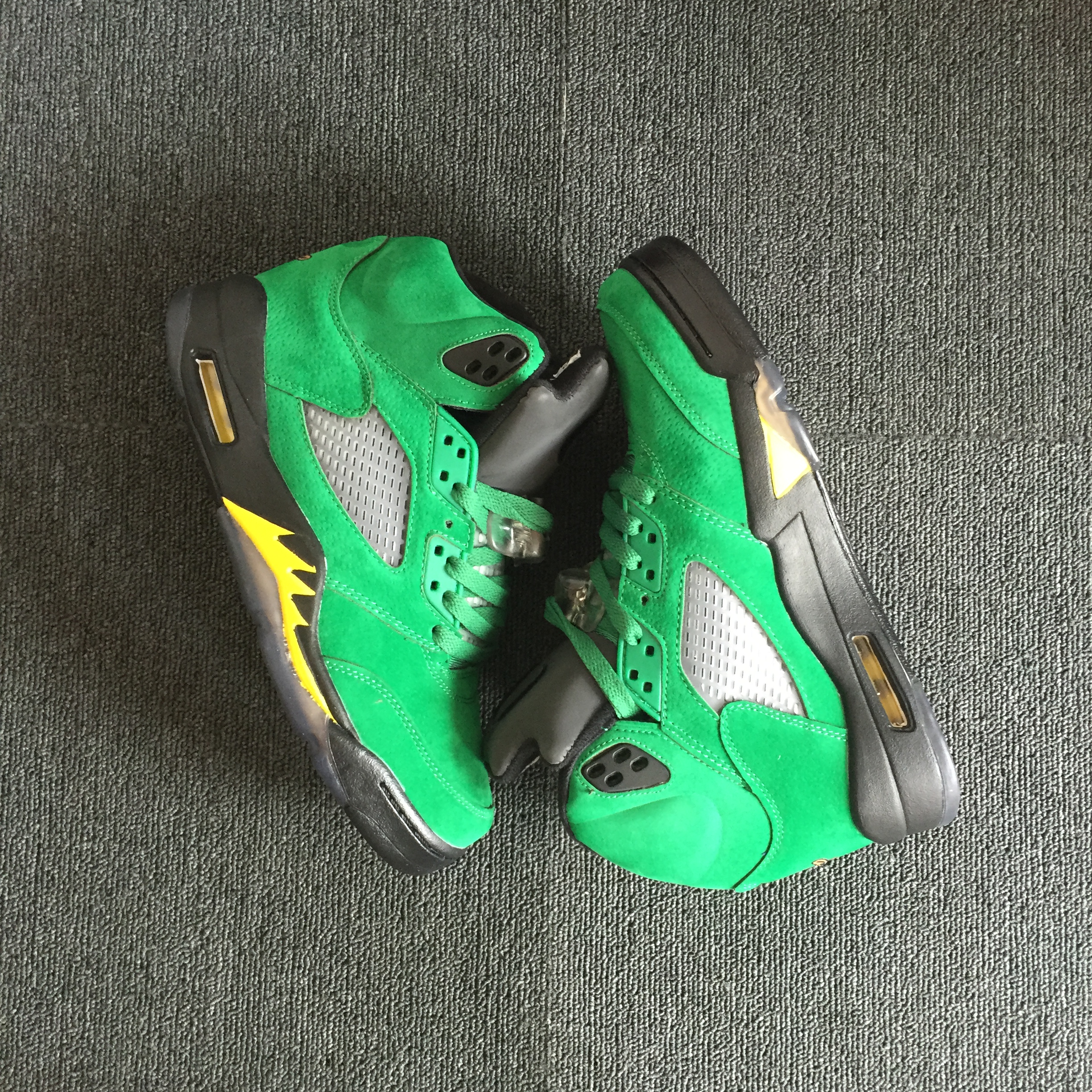 Air Jordan 5 Oregon PE Green Yellow Black